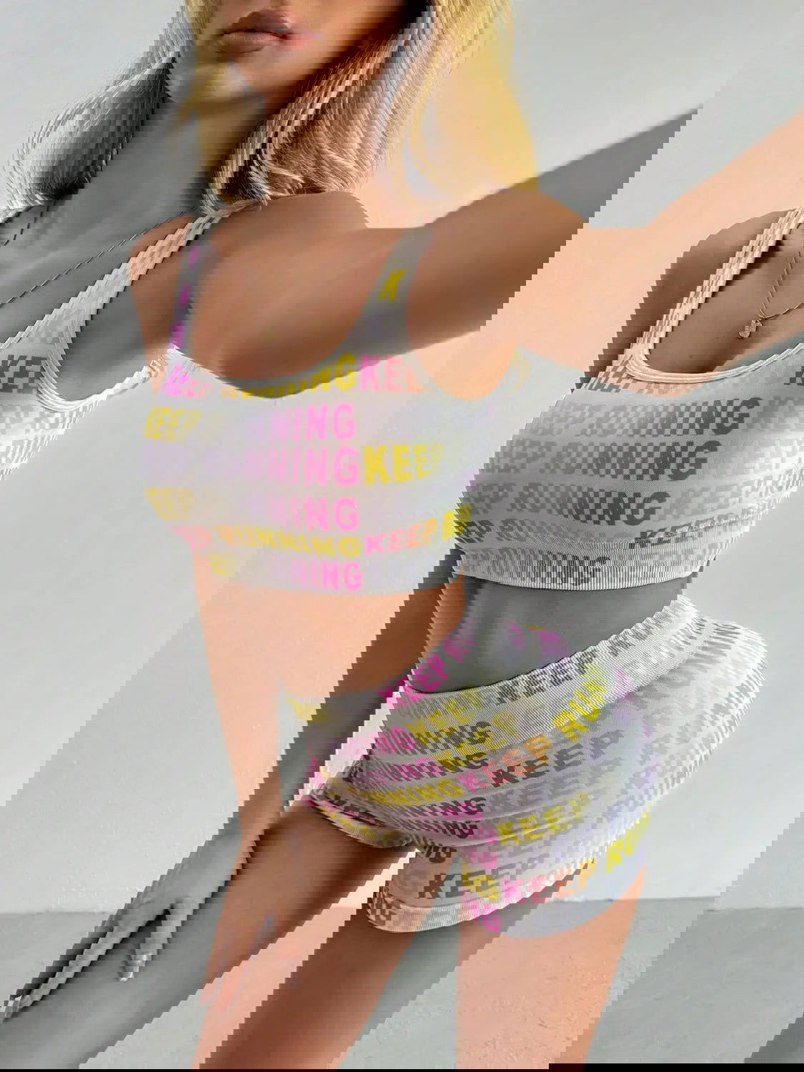 Letter Printed Wide Strap TopLetter Printed Wide Strap Top and Shorts Active Set{https://embermembers.d-blaze-ventura.com/checkout/Letter Printed Wide Strap Top and Shorts Active Set}