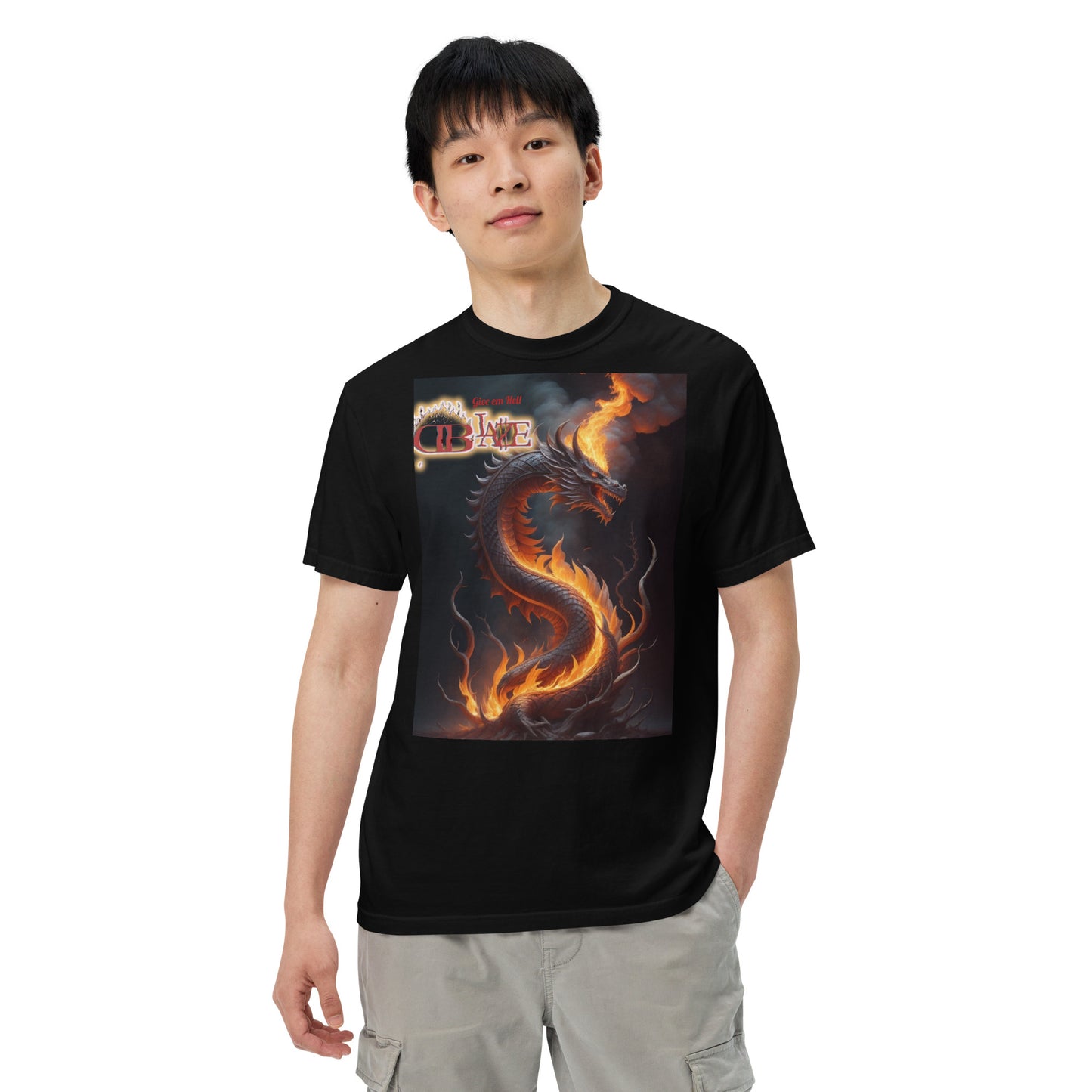 Rising Dragon D-Blaze Ventura Unisex heavyweight Graphic T - Shine On with d-Blaze