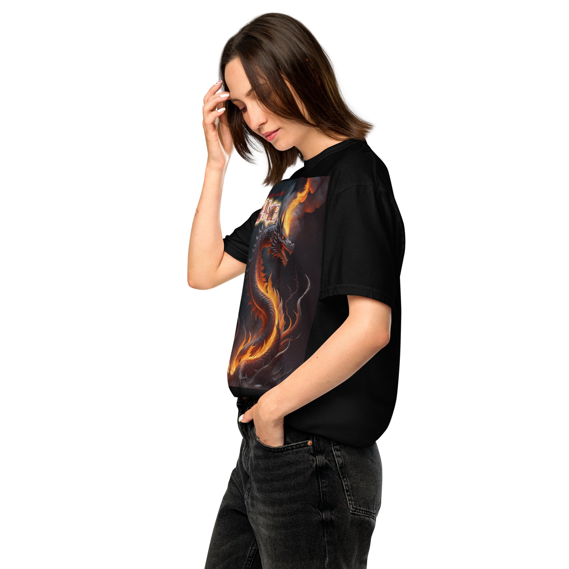 Rising Dragon D-Blaze Ventura Unisex heavyweight Graphic T - Shine On with d-Blaze