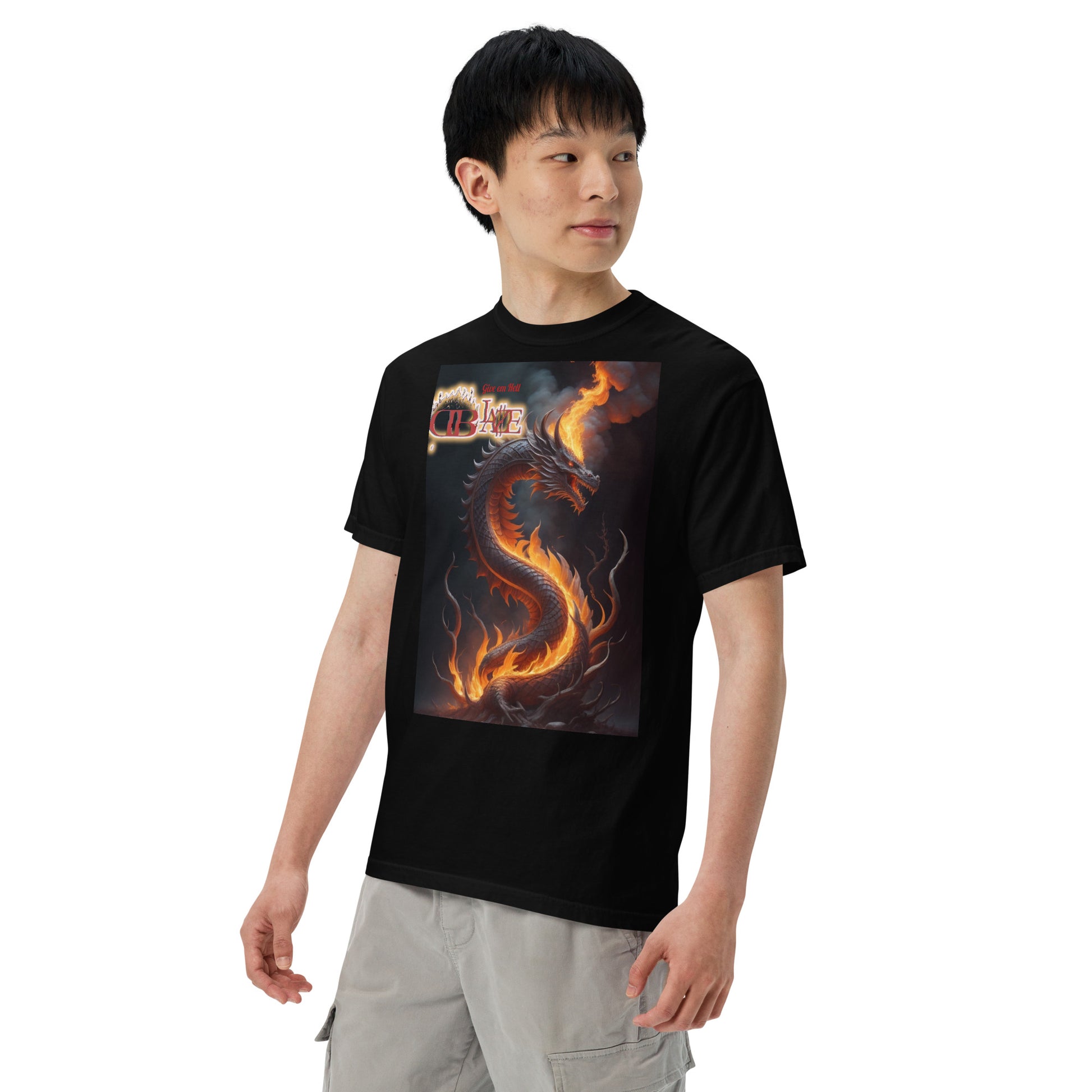 Rising Dragon D-Blaze Ventura Unisex heavyweight Graphic T - Shine On with d-Blaze
