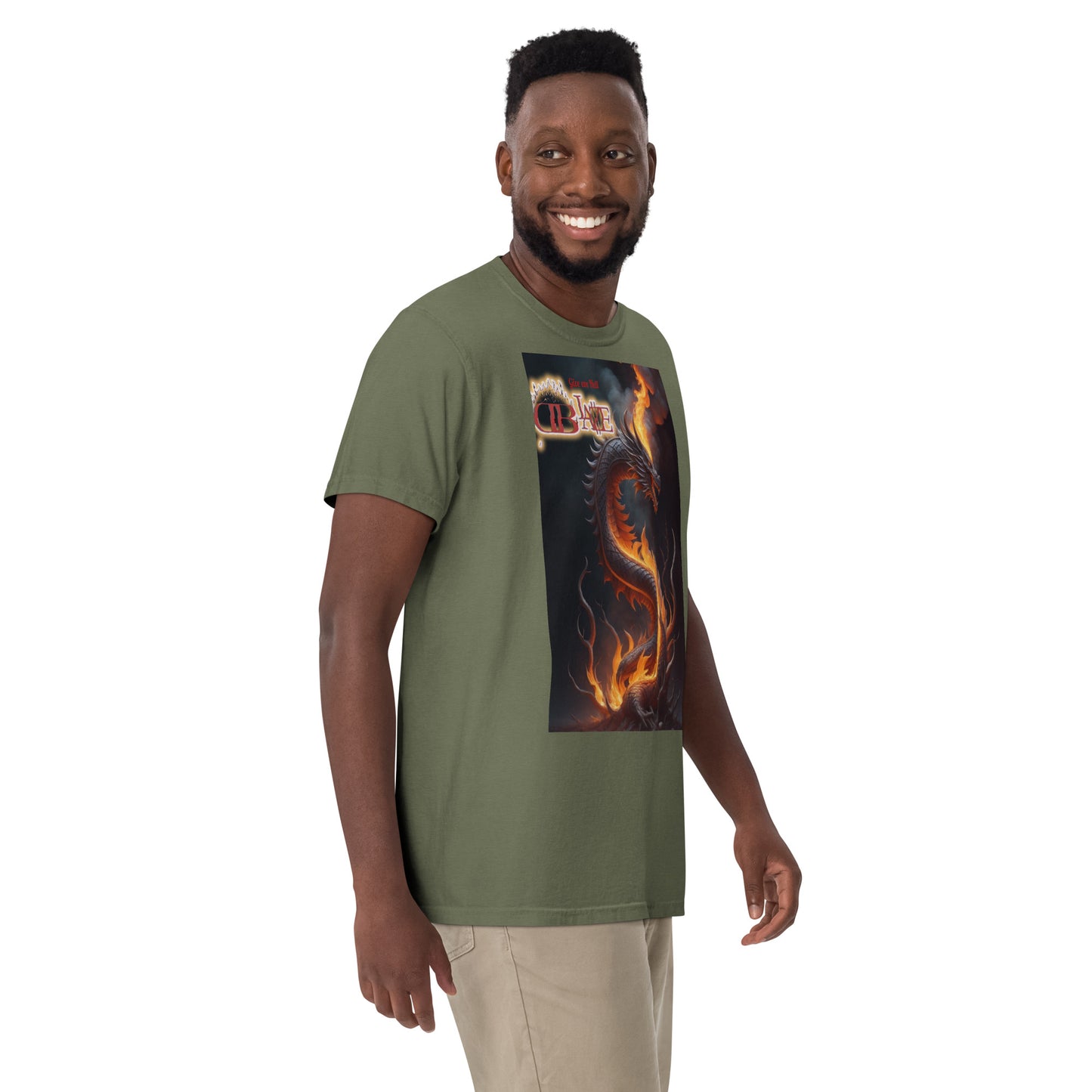 Rising Dragon D-Blaze Ventura Unisex heavyweight Graphic T - Shine On with d-Blaze