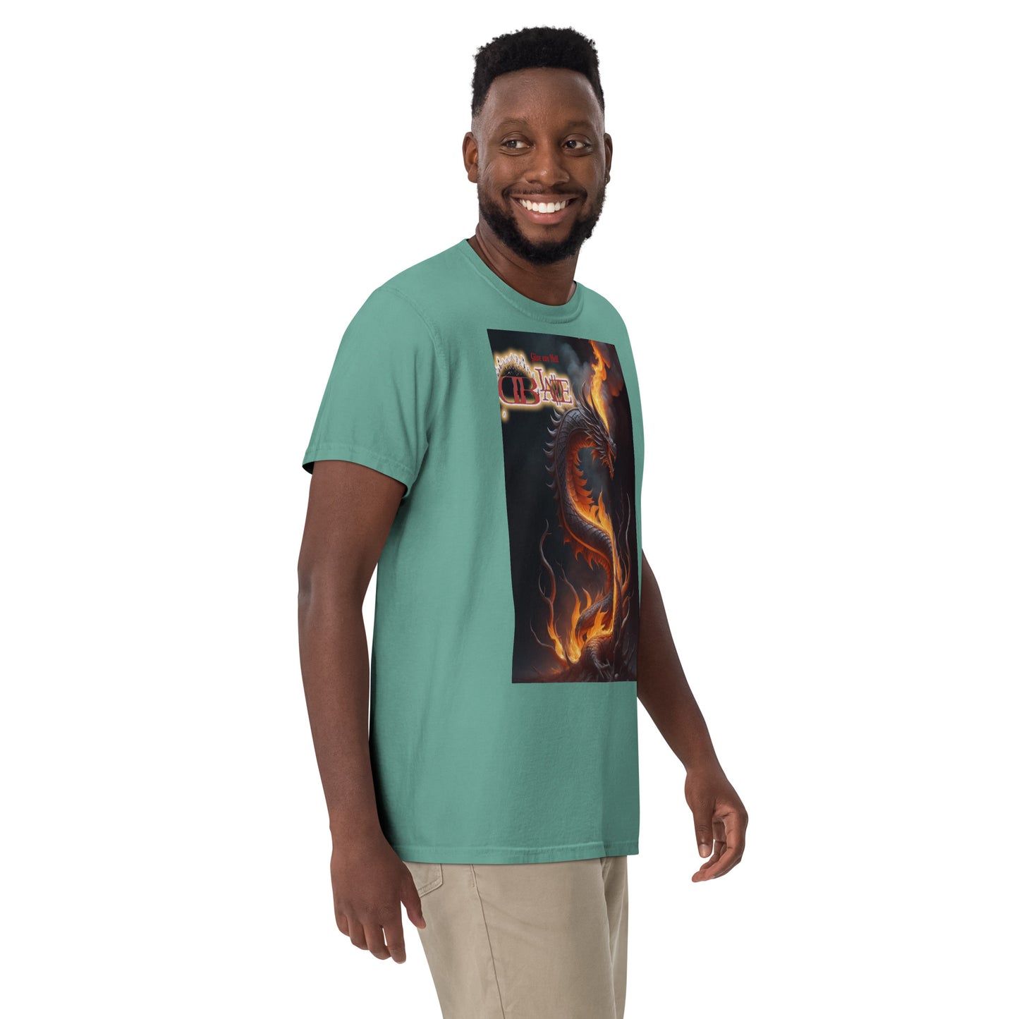 Rising Dragon D-Blaze Ventura Unisex heavyweight Graphic T - Shine On with d-Blaze