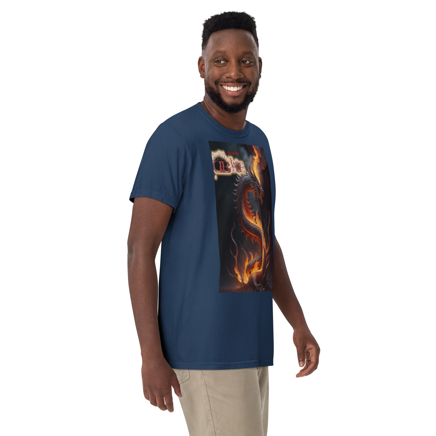 Rising Dragon D-Blaze Ventura Unisex heavyweight Graphic T - Shine On with d-Blaze