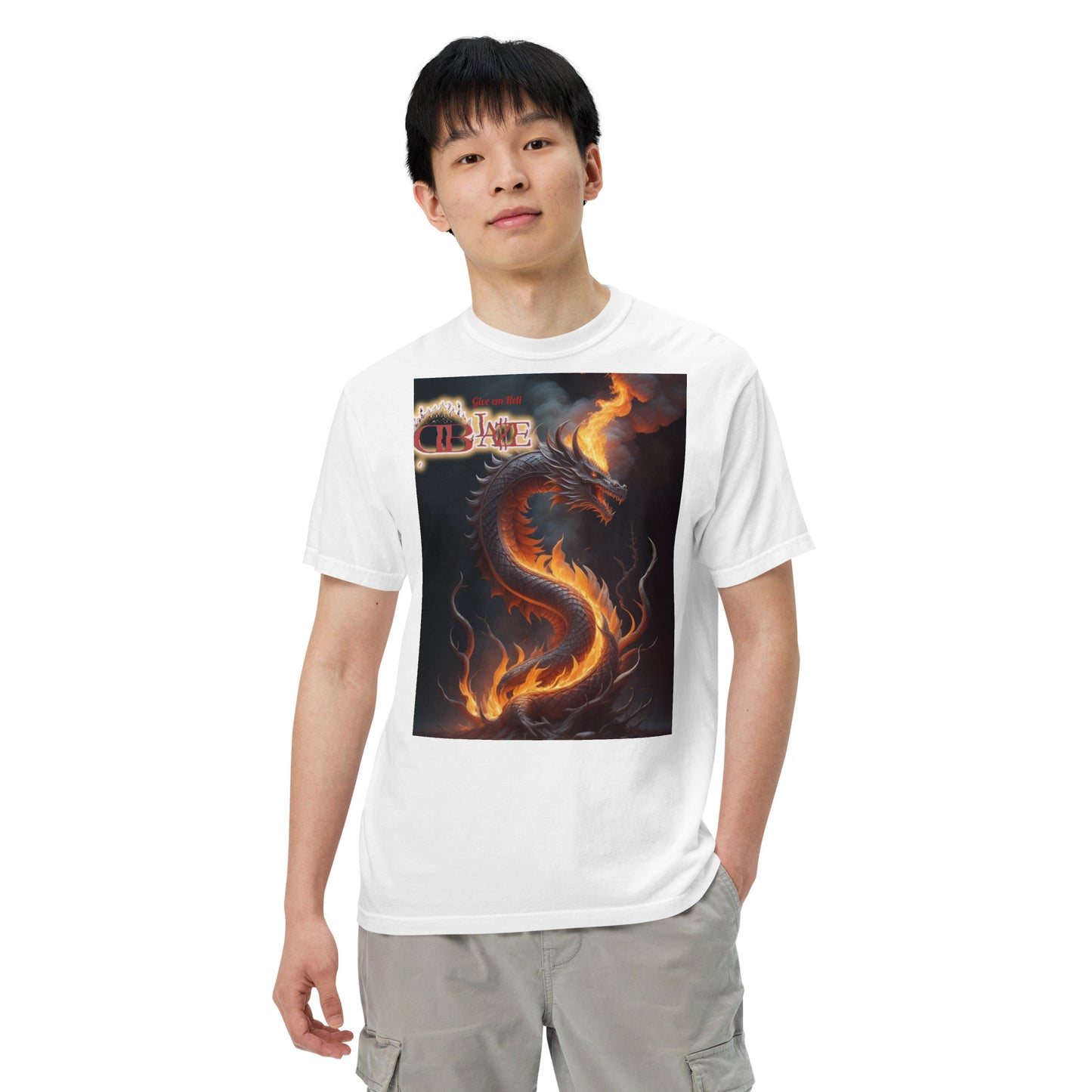 Rising Dragon D-Blaze Ventura Unisex heavyweight Graphic T - Shine On with d-Blaze
