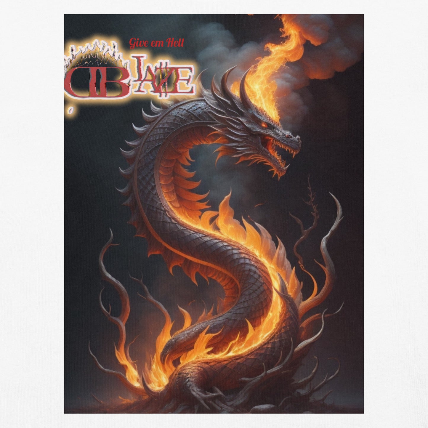 Rising Dragon D-Blaze Ventura Unisex heavyweight Graphic T - Shine On with d-Blaze