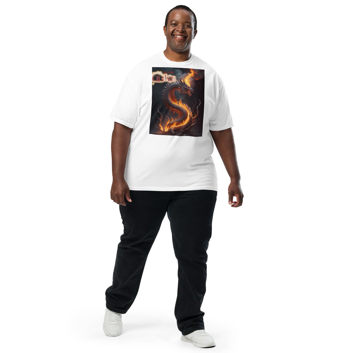 Rising Dragon D-Blaze Ventura Unisex heavyweight Graphic T - Shine On with d-Blaze