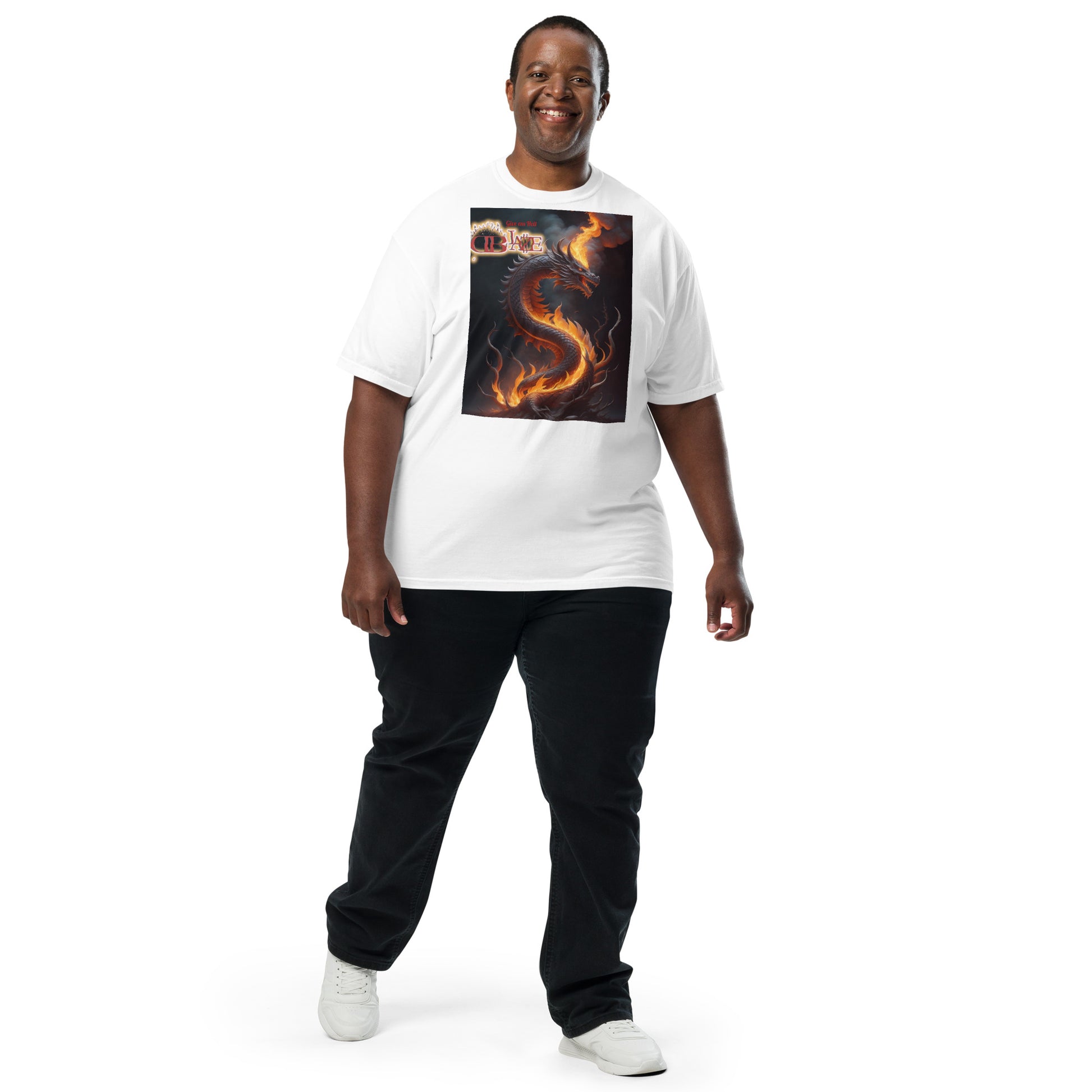Rising Dragon D-Blaze Ventura Unisex heavyweight Graphic T - Shine On with d-Blaze