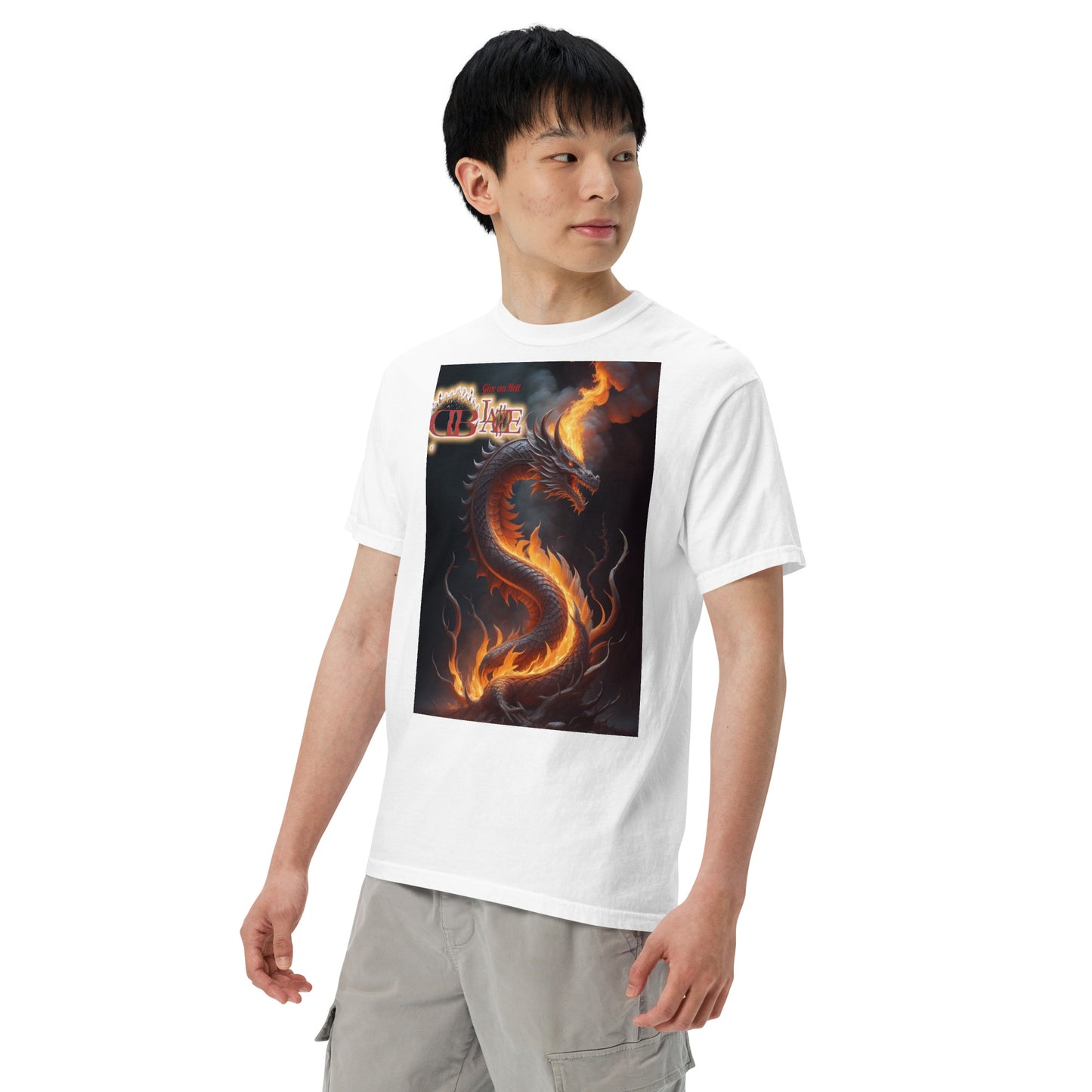 Rising Dragon D-Blaze Ventura Unisex heavyweight Graphic T - Shine On with d-Blaze